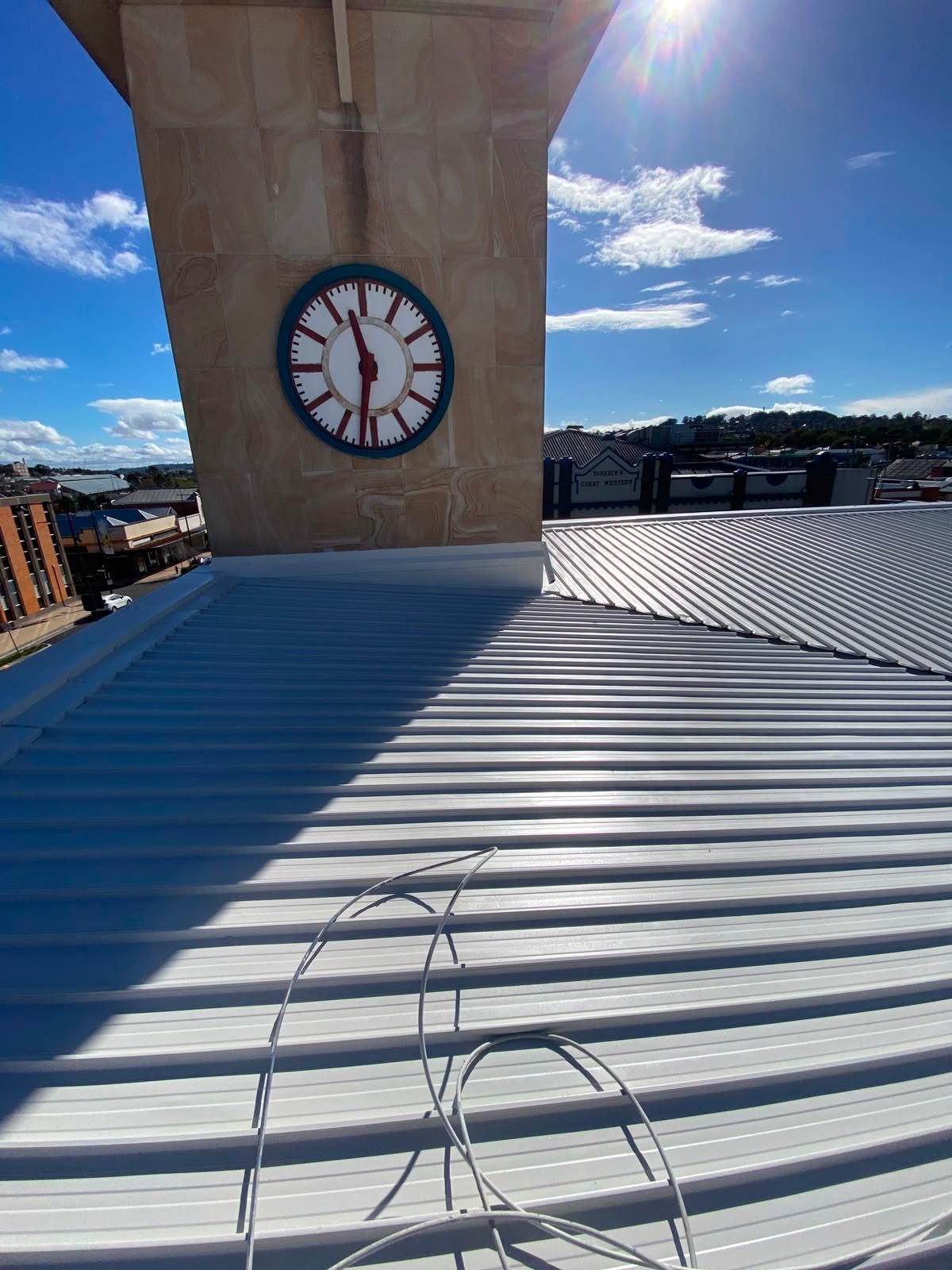 Deca completed roof works at the base of the Ruthven Street clock tower